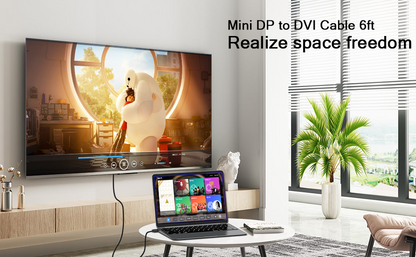 Qgeem QG-HD30 DVI To Mini Display Port Kablo Siyah