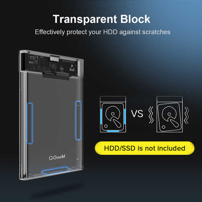 Qgeem QG-ST04 Sata Harddisk Veri Aktarım Kutusu Siyah