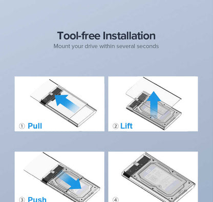 Qgeem QG-ST05 2.5 inç Sata Harddisk Veri Aktarım Kutusu Siyah
