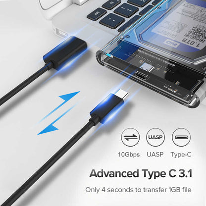 Qgeem QG-ST05 2.5 inç Sata Harddisk Veri Aktarım Kutusu Siyah