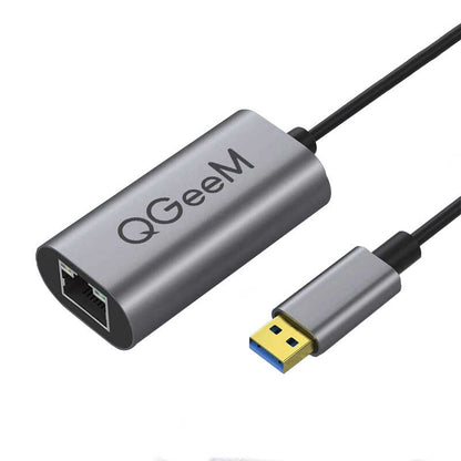 Qgeem QG-UA05 Usb To RJ45 Dönüştürücü Siyah