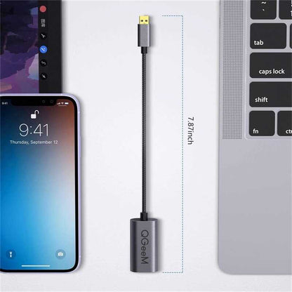 Qgeem QG-UA07 Usb To VGA Dönüştürücü Siyah