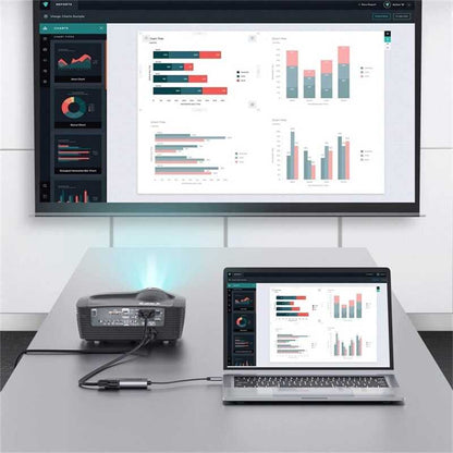Qgeem QG-UA07 Usb To VGA Dönüştürücü Siyah