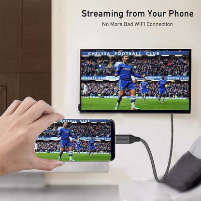 Qgeem QG-UA09 Type-C To HDMI Kablo 3M Siyah