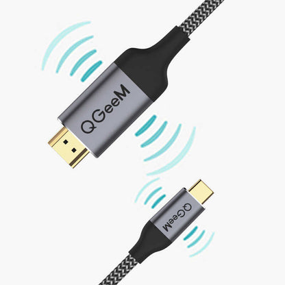 Qgeem QG-UA09 Type-C To HDMI Kablo Siyah
