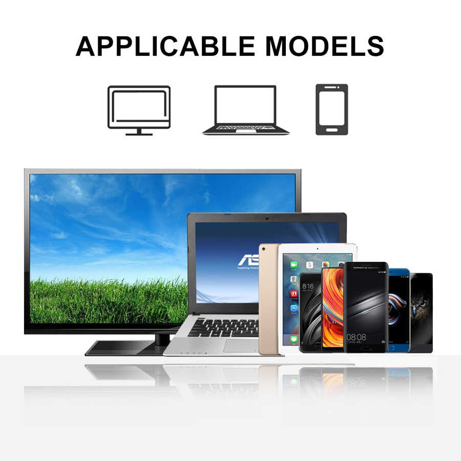 Qgeem QG-UA10 Type-C To HDMI Kablo Siyah