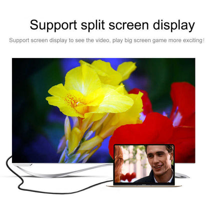 Qgeem QG-UA11 Type-C To HDMI Kablo 1.2M Siyah