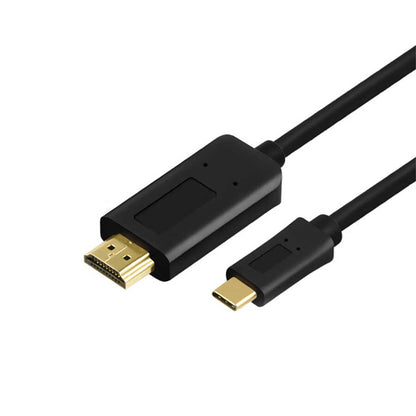 Qgeem QG-UA11 Type-C To HDMI Kablo 1.8M Siyah