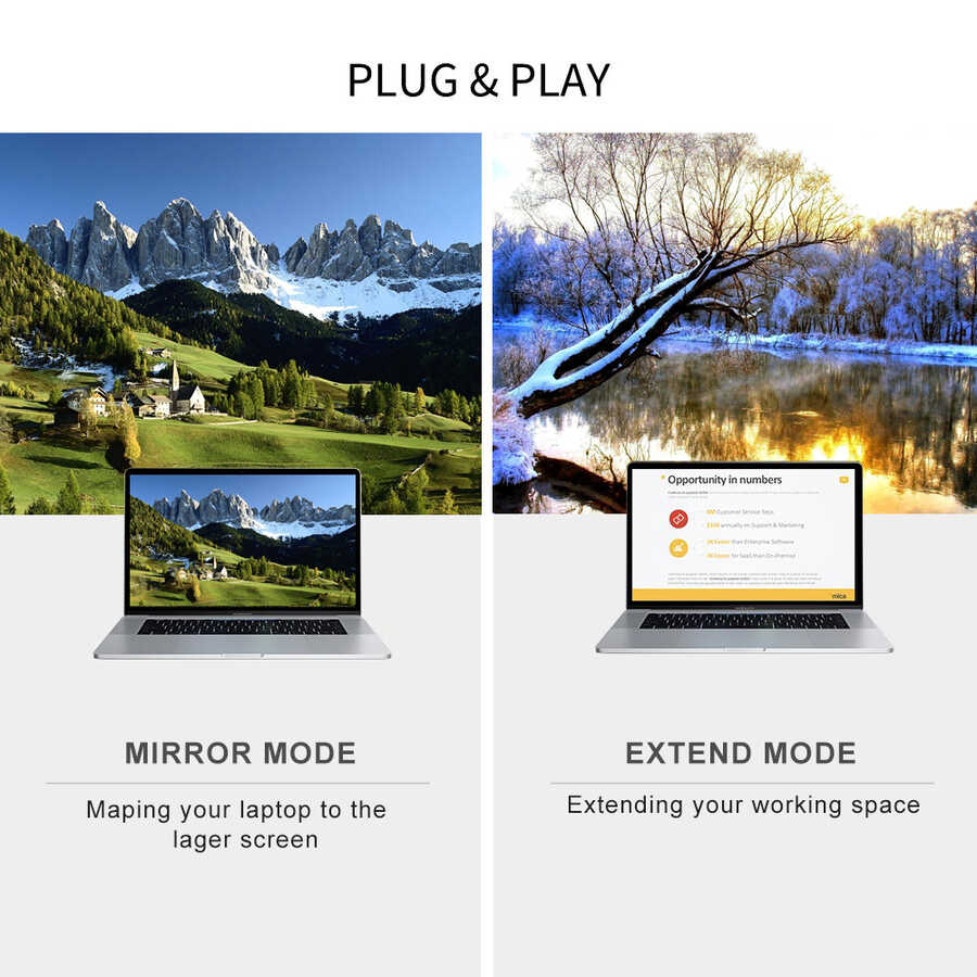 Qgeem QG-UA12 Type-C To HDMI 2 in 1 Kablo Siyah