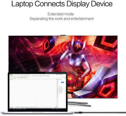 Qgeem QG-UA14 Type-C To Mini Display Port Kablo Siyah