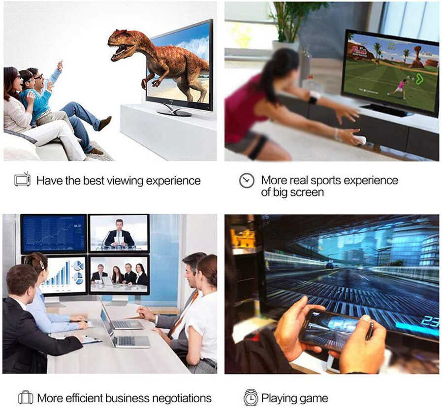 Qgeem QG-UA14 Type-C To Mini Display Port Kablo Siyah