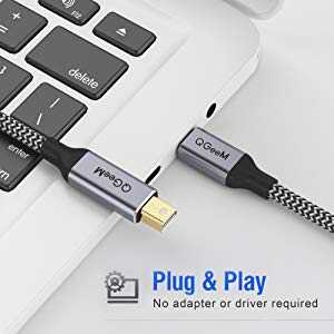 Qgeem QG-UA14 Type-C To Mini Display Port Kablo Siyah