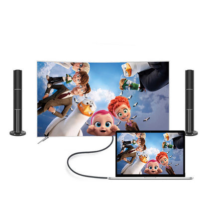 Qgeem QG-UA18 Type-C To DVI Kablo 1.2M Siyah