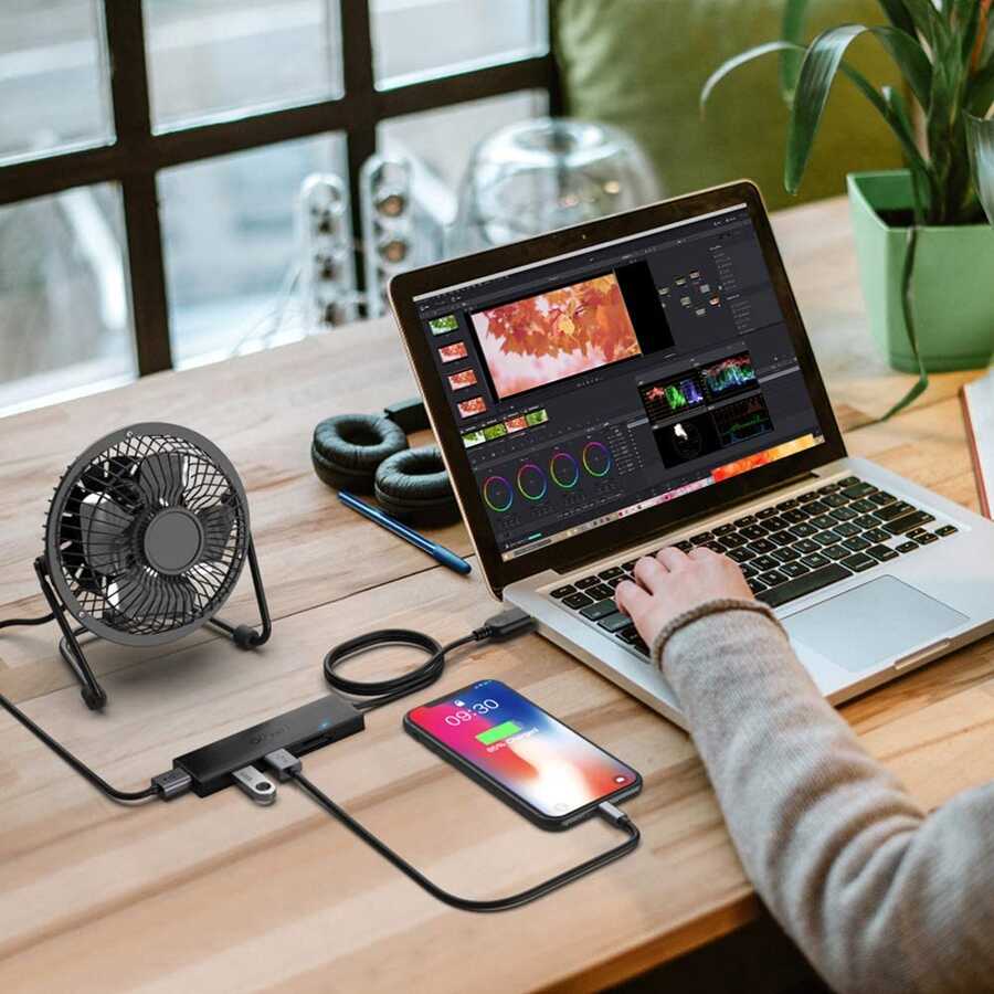 Qgeem QG-UH05 Usb Hub 0.8M Siyah