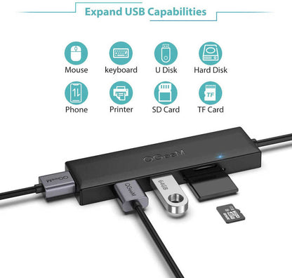 Qgeem QG-UH05 Usb Hub 0.8M Siyah