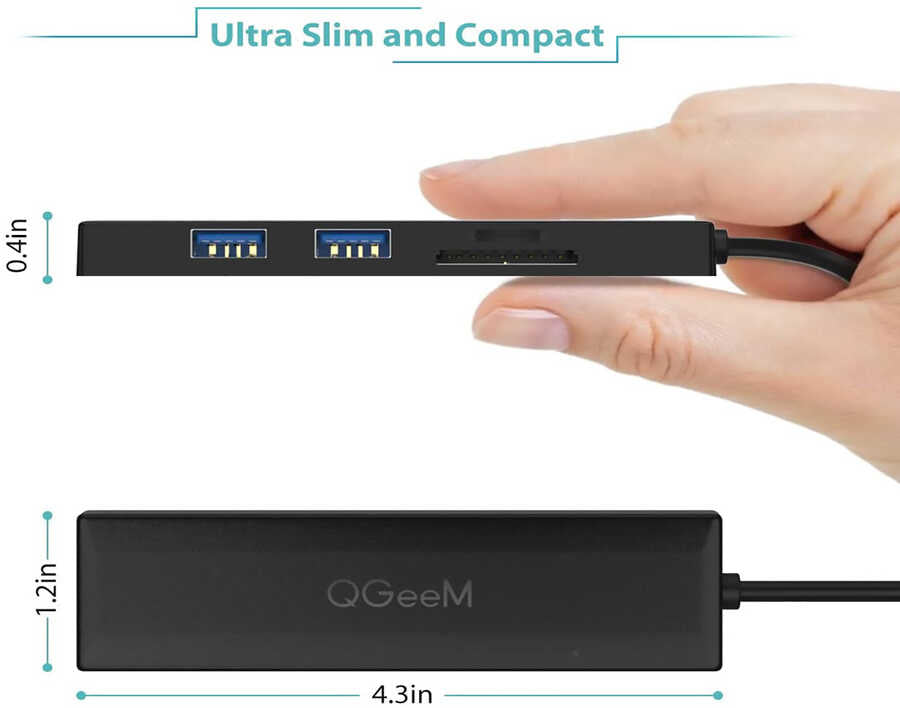 Qgeem QG-UH05 Usb Hub 0.8M Siyah