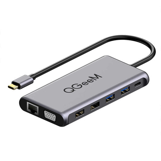 Qgeem QG-UH12-V 12 in 1 Usb Hub Gri