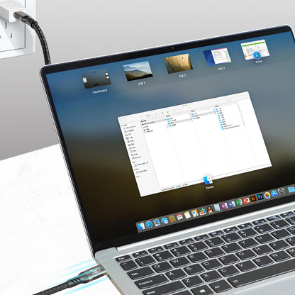 Qgeem QG01 Type-C to Type-C USB4 PD Data Kablosu 240W 40Gbps 8K@60Hz 0.2 Metre Siyah