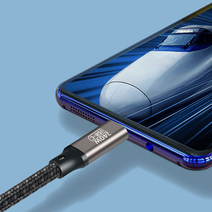 Qgeem QG02 Type-C to Type-C PD3.1 Data Kablosu 240W 480Mbps 1 Metre Siyah