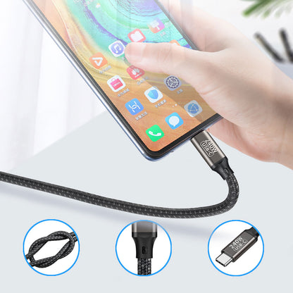 Qgeem QG02 Type-C to Type-C PD3.1 Data Kablosu 240W 480Mbps 1 Metre Siyah