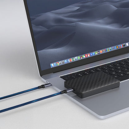 Qgeem QG03 Type-C to Type-C PD 40G 8K@60Hz Data Kablosu 240W 1M Gri