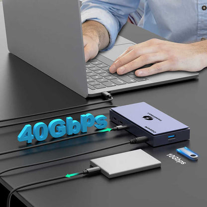 Qgeem T4803 Thunderbolt 4 Mini Dock Gri