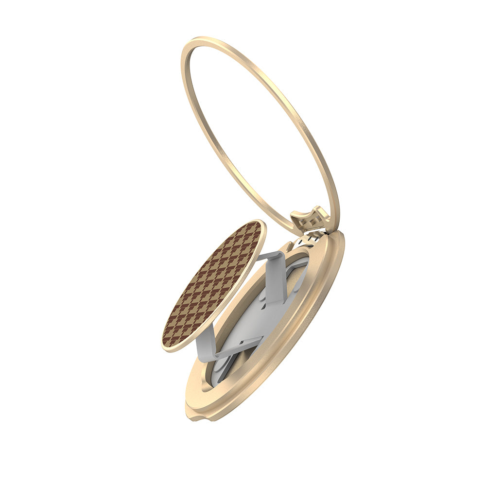 Raptic Defeme FreeFlow 360 Derece Dönebilen Karbon Fiber Tasarımlı Parmak Ring Stand Siyah-Gri