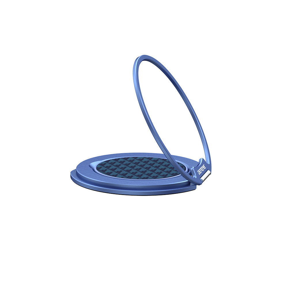 Raptic Defeme FreeFlow 360 Derece Dönebilen Karbon Fiber Tasarımlı Parmak Ring Stand Siyah-Gri