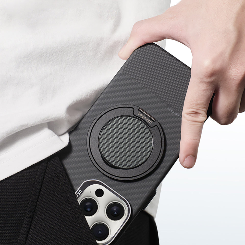 Raptic Defense Serisi Magnetik Özellikli 360 Derece Dönebilen Parmak Ring Stand Siyah