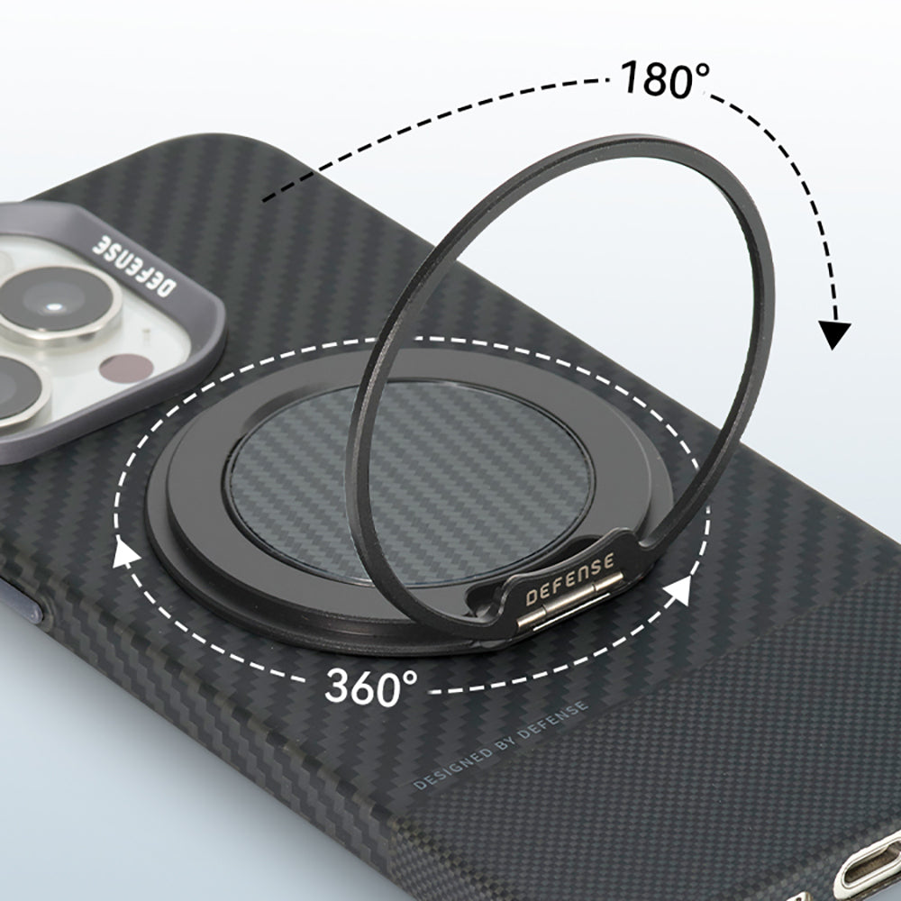 Raptic Defense Serisi Magnetik Özellikli 360 Derece Dönebilen Parmak Ring Stand Siyah