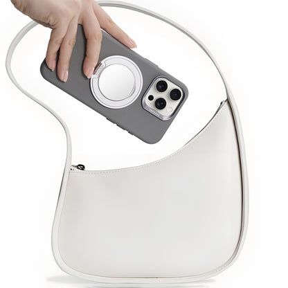 Raptic Mirror Serisi Magnetik Özellikli Aynalı 360 Derece Dönebilen Parmak Ring Stand Gümüş