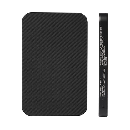 Raptic S4 Aramid-Skin M-safe Şarj Özellikli Ultra İnce 600D Powerbank 15W 5000mAh Siyah
