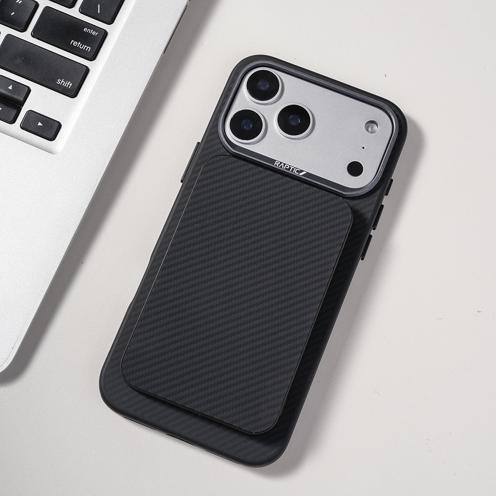 Raptic S4 Aramid-Skin M-safe Şarj Özellikli Ultra İnce 600D Powerbank 15W 5000mAh Siyah