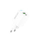 Recci RC107E Type-C PD & USB-A GaN Teknolojili Hızlı Şarj Başlığı 30W Beyaz