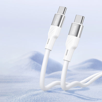 Recci RC85E GaN Teknolojili Hızlı Şarj Başlığı USB-A to Type-C PD 67W Kablolu Şarj Seti Beyaz