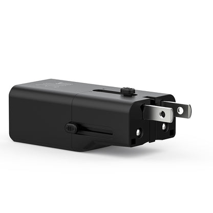 Recci RCG-P07 Çoklu Universal US/UK/EU/AU Uyumlu Şarj Adaptörü 30W Siyah