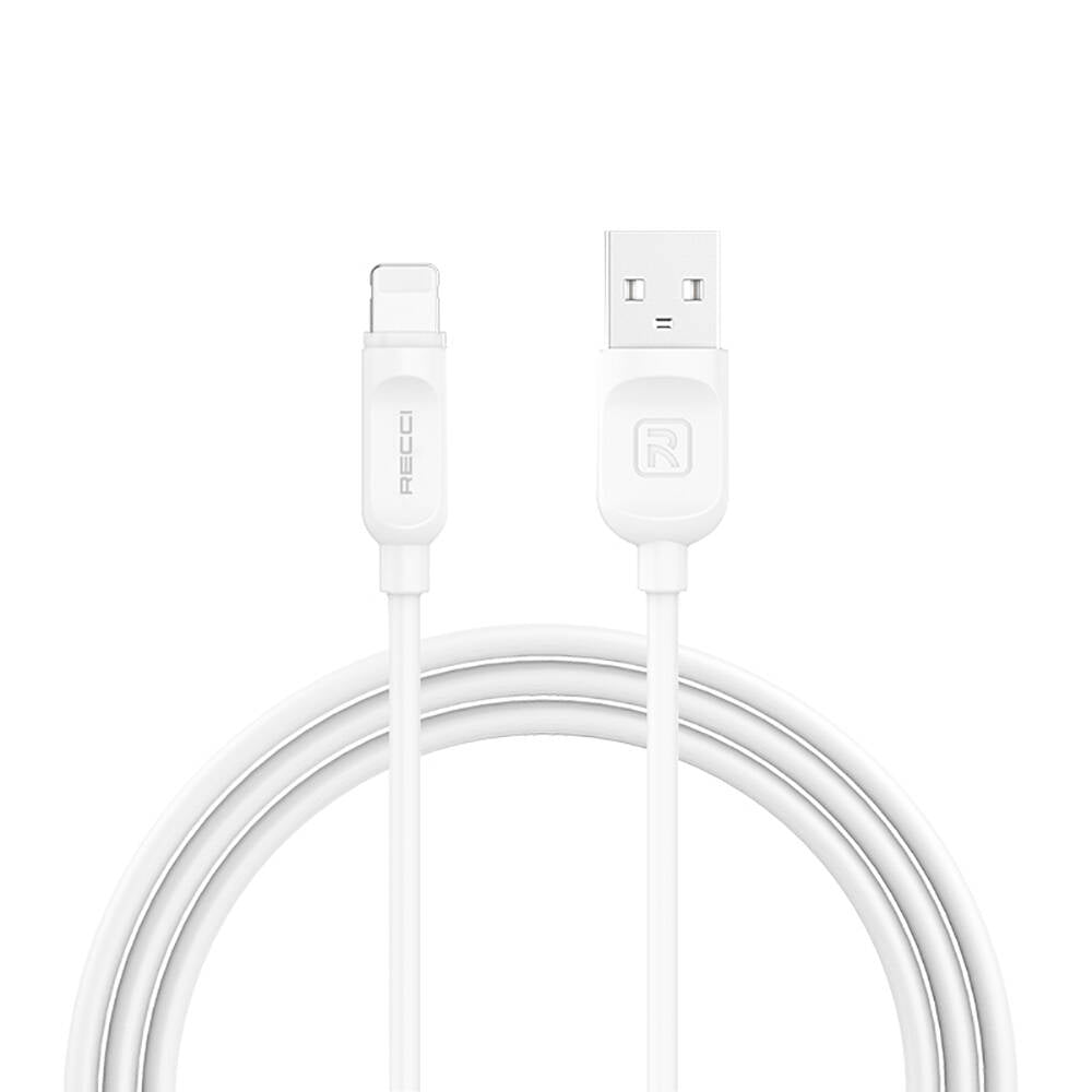 Recci RCL-P100 City of Sky Serisi Lightning to USB-A Data ve Şarj Kablosu 1M Siyah