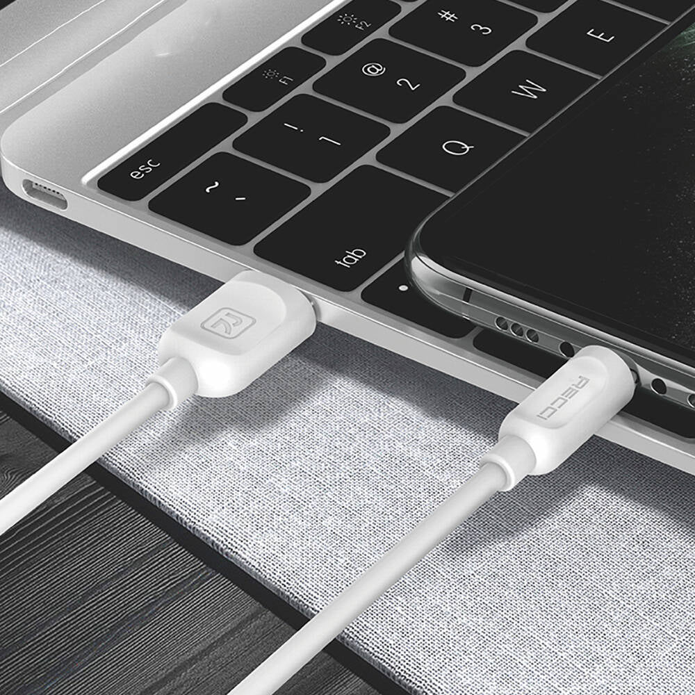 Recci RCL-P100 City of Sky Serisi Lightning to USB-A Data ve Şarj Kablosu 1M Beyaz
