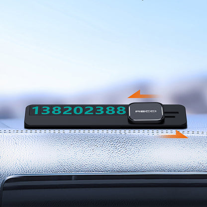 Recci RCS-C03 Gece Görülebilir ve Gizlenebilir Numara Özellikli Araç Park Numaratörü Siyah