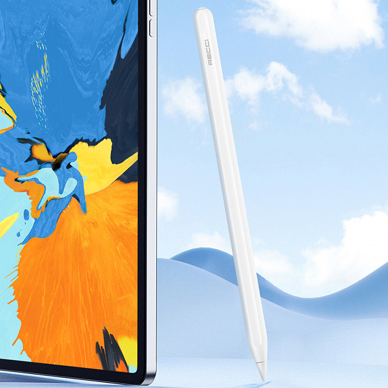 Recci RCS-S07 Dokunmatik Kalem Palm-Rejection Eğim Özellikli Çizim Kalemi Beyaz