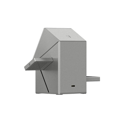 Recci RCW-47 Geometry Serisi Qi2 Şarj Teknolojili Rubik Küp Ambiyans Işıklı Telefon&Akıllı Saat&Kulaklık 15W 3in1 Kablosuz Şarj Standı Gri