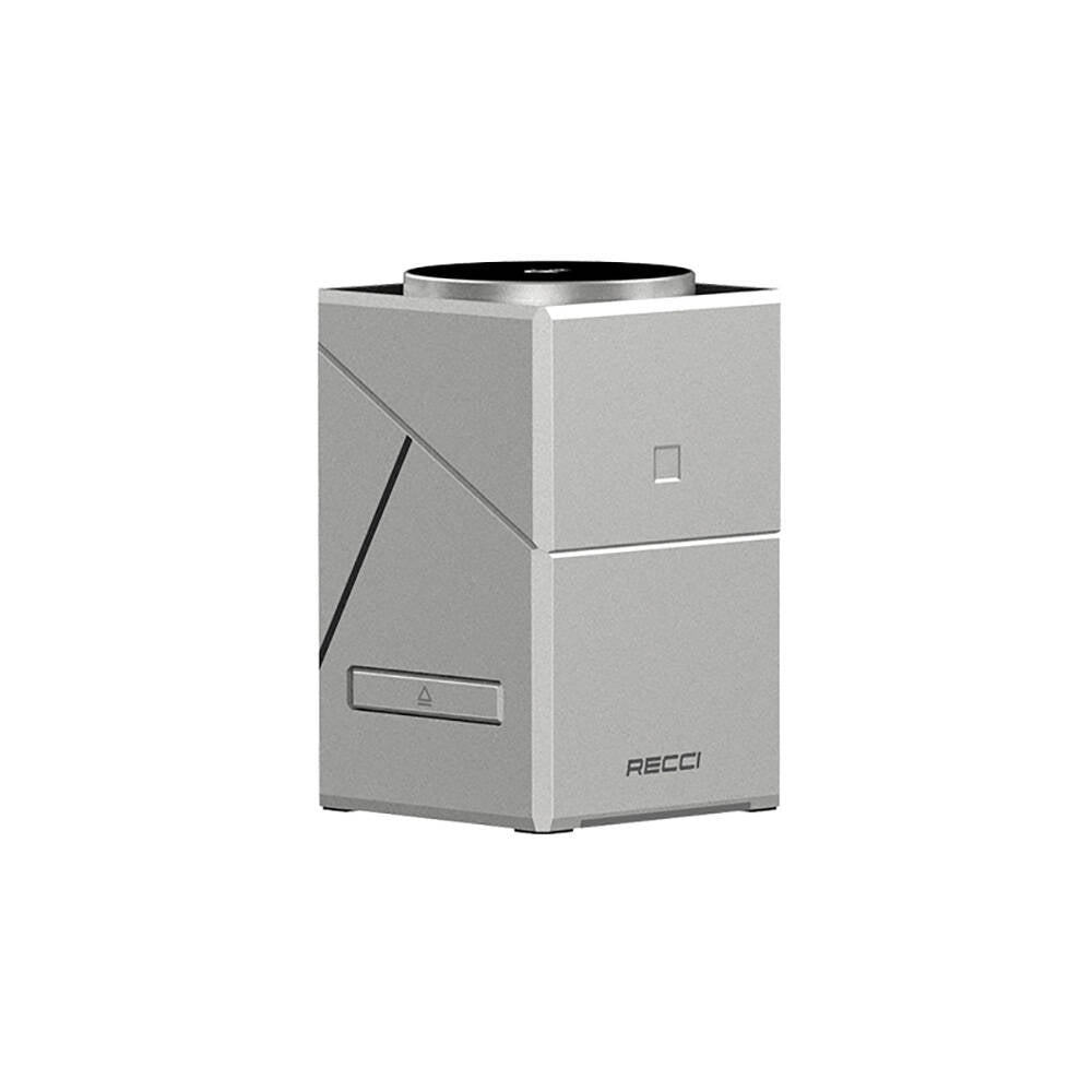 Recci RCW-47 Geometry Serisi Qi2 Şarj Teknolojili Rubik Küp Ambiyans Işıklı Telefon&Akıllı Saat&Kulaklık 15W 3in1 Kablosuz Şarj Standı Gri