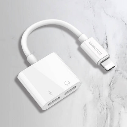 Recci RDS-A01 Lightning 2in1 Şarj ve Ses Adaptörü Beyaz
