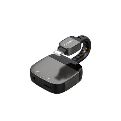 Recci RDS-A12 Lightning 2in1 Şarj ve Ses Adaptörü Siyah