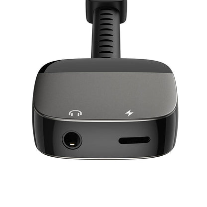 Recci RDS-A12 Lightning 2in1 Şarj ve Ses Adaptörü Siyah