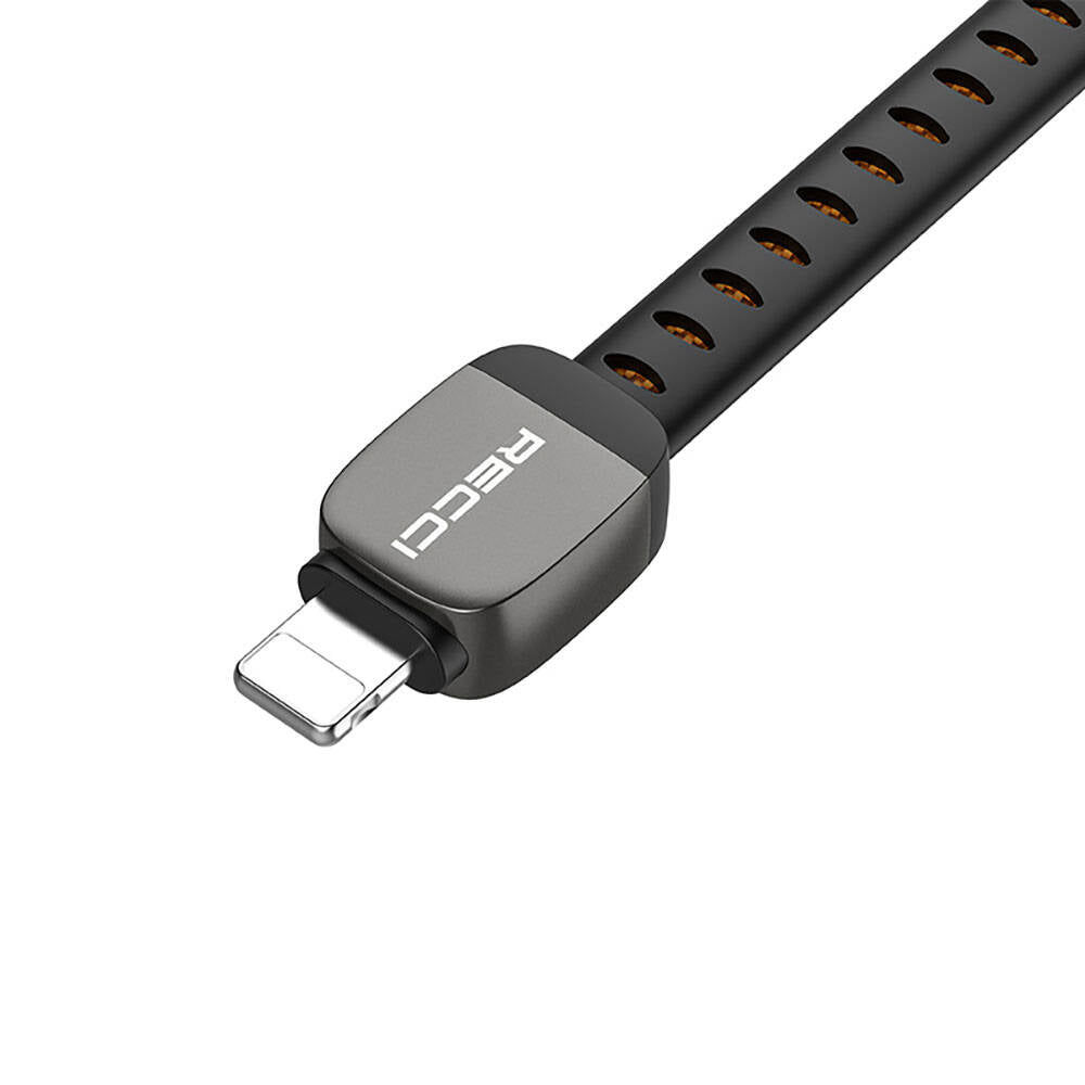 Recci RDS-A12 Lightning 2in1 Şarj ve Ses Adaptörü Siyah