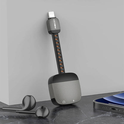 Recci RDS-A12 Lightning 2in1 Şarj ve Ses Adaptörü Siyah