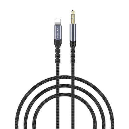 Recci RDS-A26 Lightning to 3.5mm AUX Audio Kablo Gri