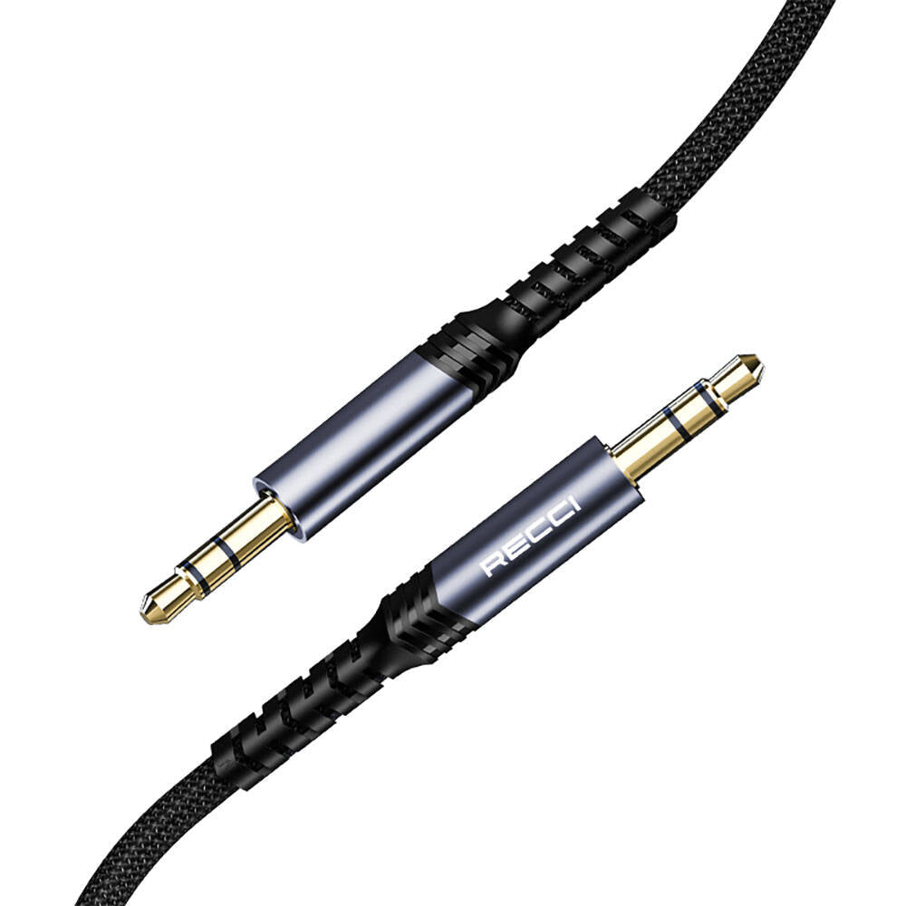 Recci RDS-A28 3.5mm to 3.5mm AUX Audio Kablo Gri