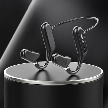 Recci REP-W27 Flutter Serisi Suya Dayanıklı Sporcu Bluetooth Kulaklık Siyah